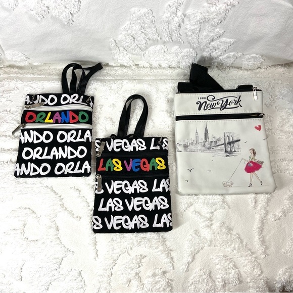 ROBIN RUTH Set 2 Brand Unknown 1 Crossbody Travel Bags Unisex Casual On The Go - Picture 1 of 12